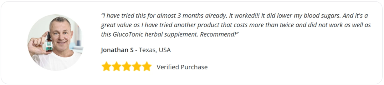Glucotonic Customer Review