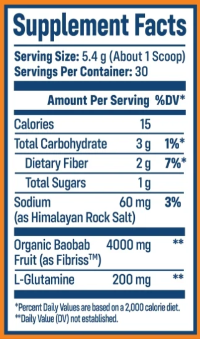 NativePath Native Fiber Supplement Facts