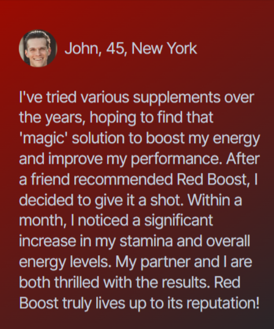 Red-Boost Customer reviews