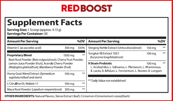 Redboost Supplement