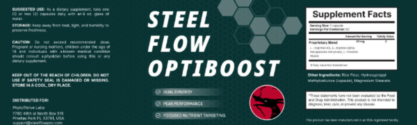 Steel Flow Pro Supplement Facts